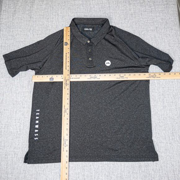Malbon Golf Teamwass Polo Shirt Charcoal grey size Large - Picture 8 of 8